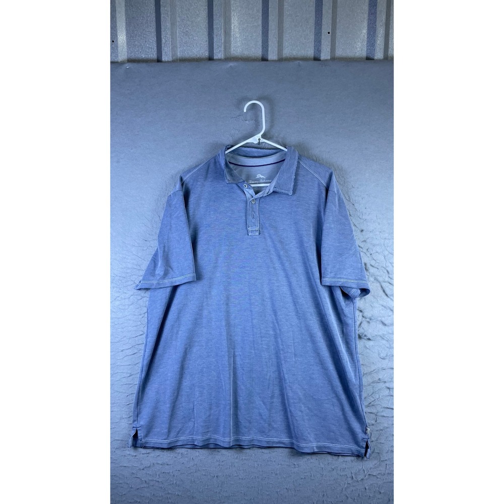 Tommy Bahama Polo Shirt Mens XL Blue Excellent Short Sleeve Marlin Logo